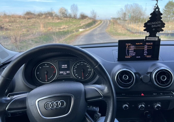 Audi A3 cena 47900 przebieg: 240000, rok produkcji 2013 z Trzebnica małe 466